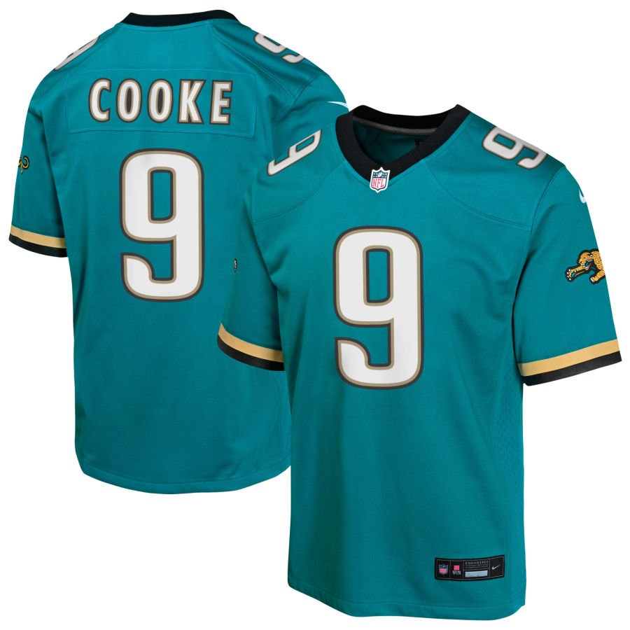 Logan Cooke Youth Nike Teal Jacksonville Jaguars Prowler Throwback Custom Game Jersey