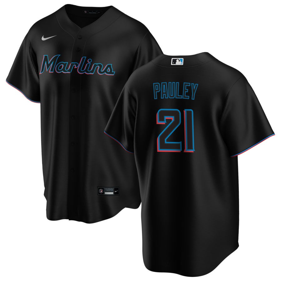 Kyle Stowers Men's Nike Black Miami Marlins Alternate Replica Custom Jersey
