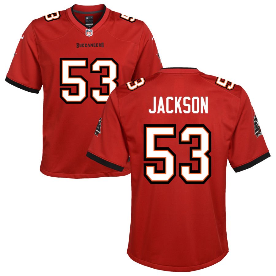 Nick Jackson Youth Nike Tampa Bay Buccaneers Red Custom Game Jersey