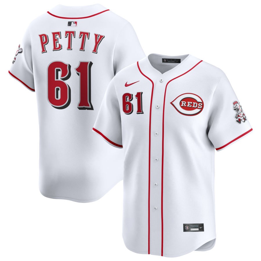 Will Benson Men's Nike White Cincinnati Reds Home Limited Custom Jersey