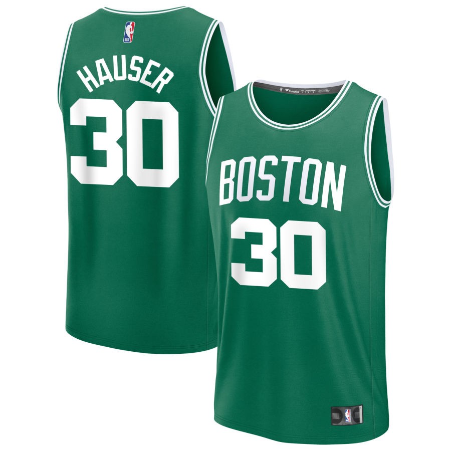 Sam Hauser Men's Fanatics Kelly Green Boston Celtics Fast Break Custom Jersey - Icon Edition