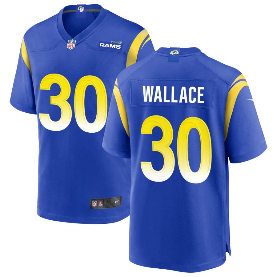 Josh Wallace Men's Nike Royal Los Angeles Rams Custom Game Jersey