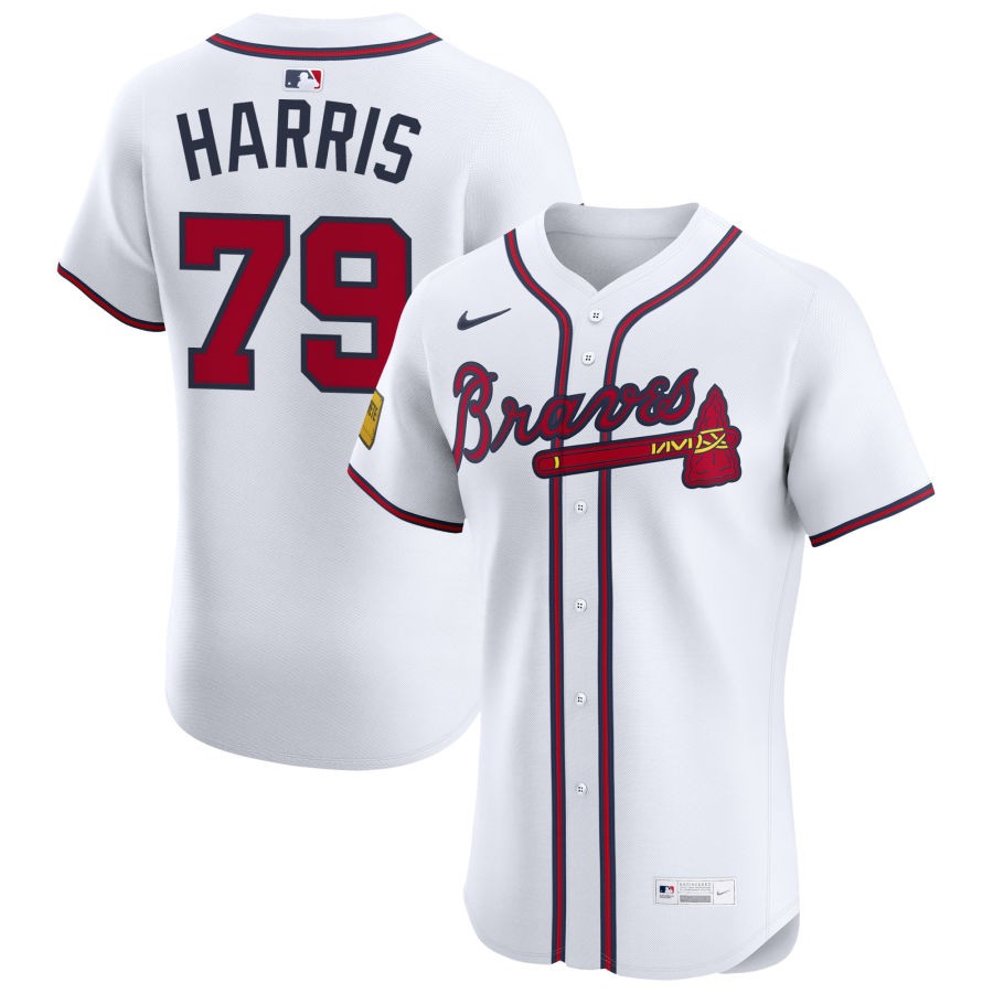 Joey Wentz Men's Nike White Atlanta Braves Home Elite Sponsor Patch Custom Jersey