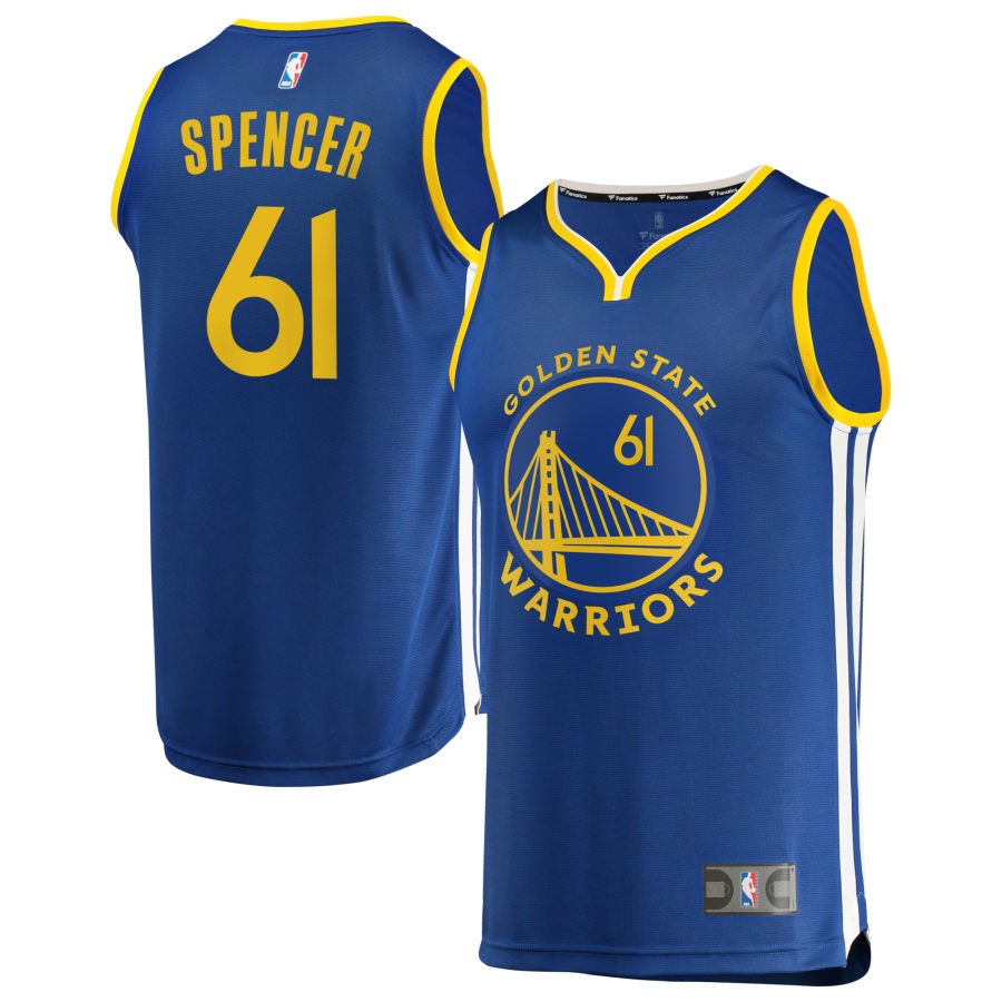 Pat Spencer Youth Fanatics Royal Golden State Warriors 2019/20 Fast Break Custom Replica Jersey - Icon Edition