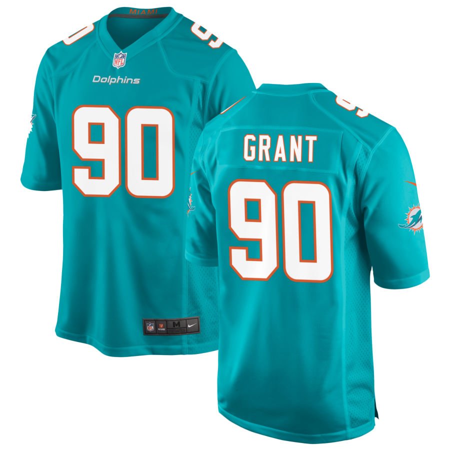 Kenneth Grant Men's Nike Aqua Miami Dolphins Custom Game Jersey
