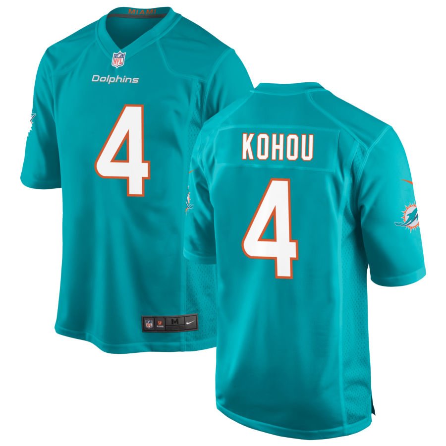 Kader Kohou Men's Nike Aqua Miami Dolphins Custom Game Jersey