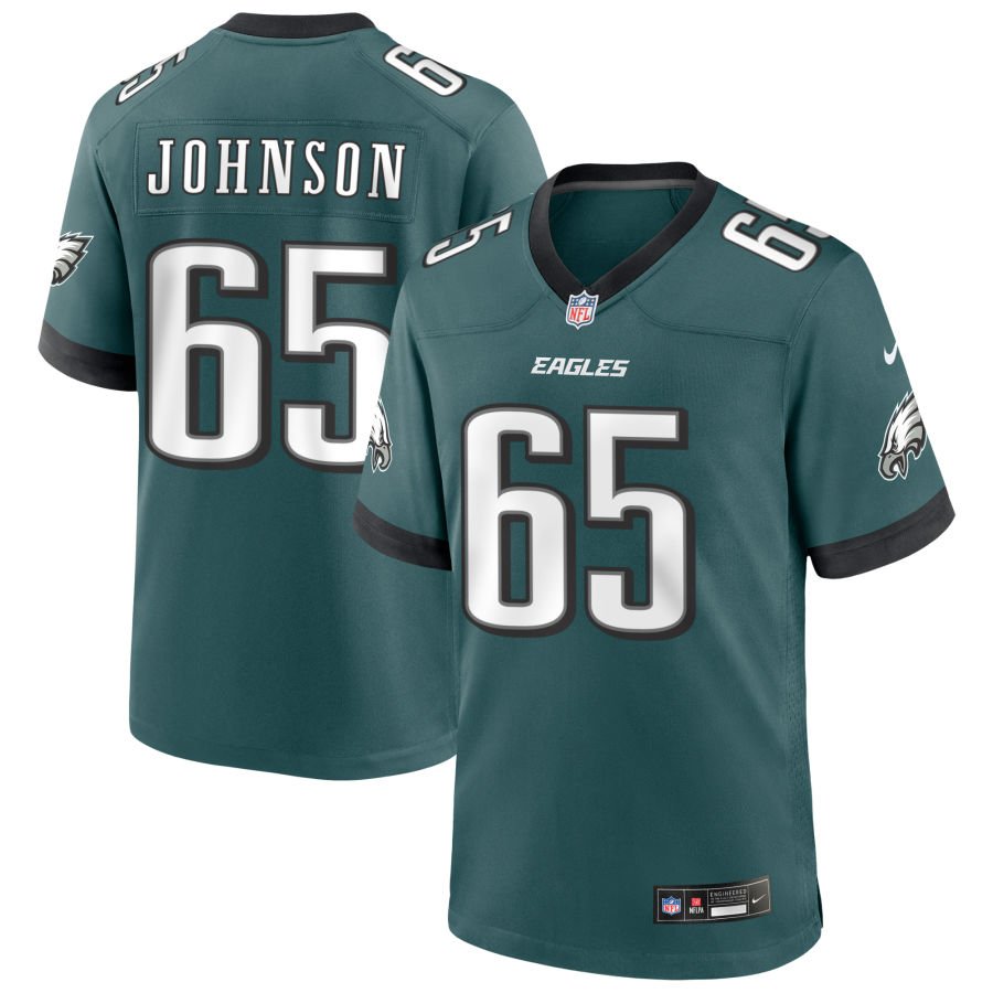 Lane Johnson Men's Nike Midnight Green Philadelphia Eagles Custom Game Jersey