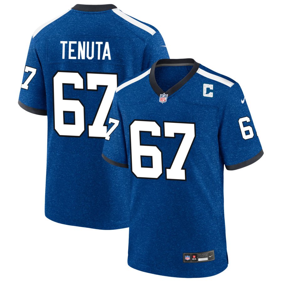 Luke Tenuta Men's Nike  Blue Indiana Nights Indianapolis Colts Alternate Custom Game Jersey