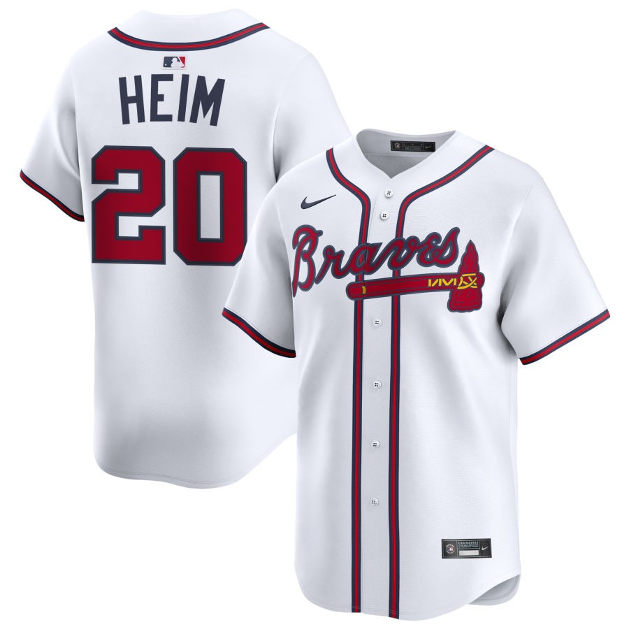 Joel Payamps Men's Nike White Atlanta Braves Home Limited Custom Jersey