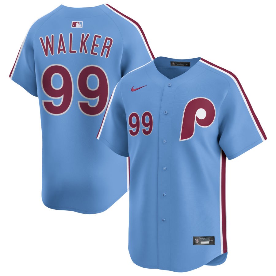 Otto Kemp Men's Nike Light Blue Philadelphia Phillies Alternate Limited Custom Jersey