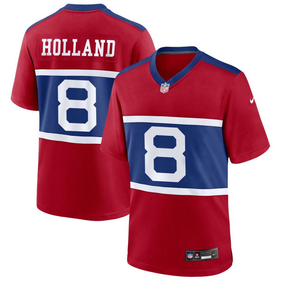Jevon Holland Men's Nike  Century Red New York Giants Alternate Game Custom Jersey