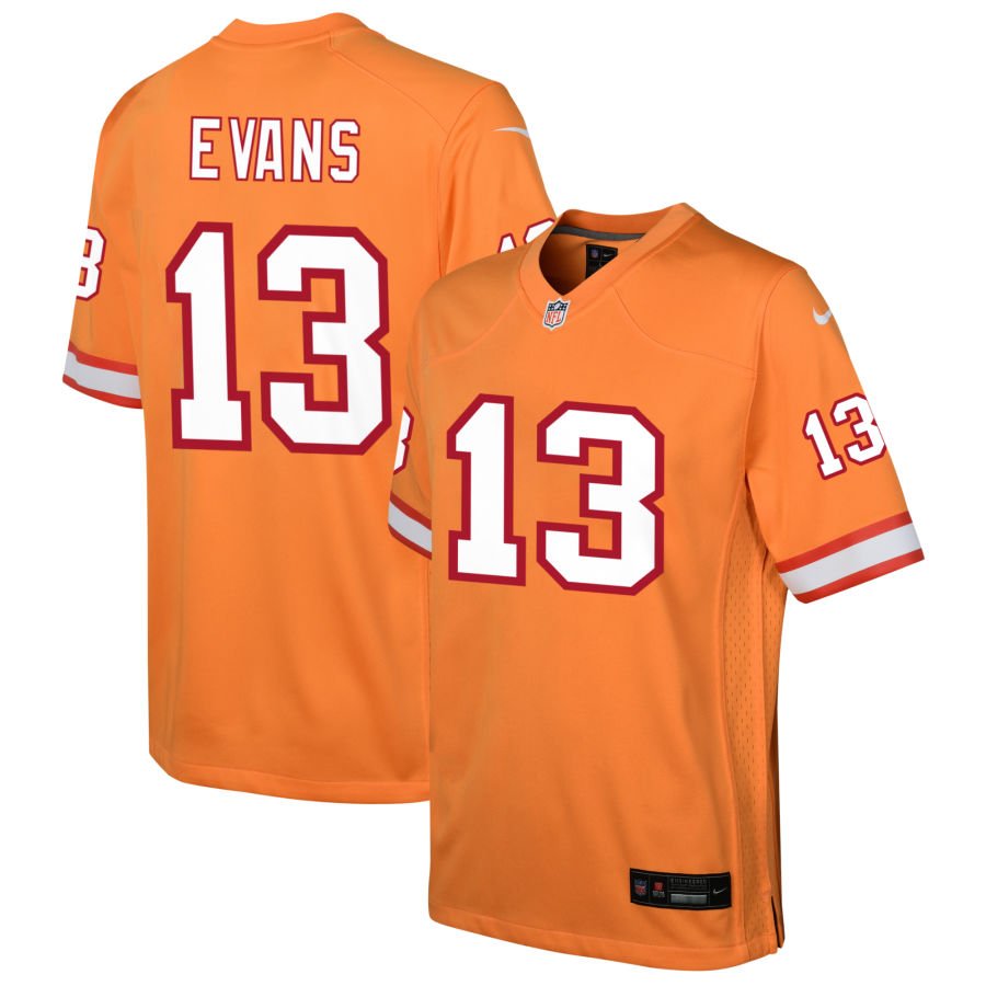 Mike Evans Youth Nike Orange Tampa Bay Buccaneers Custom Throwback Game Jersey