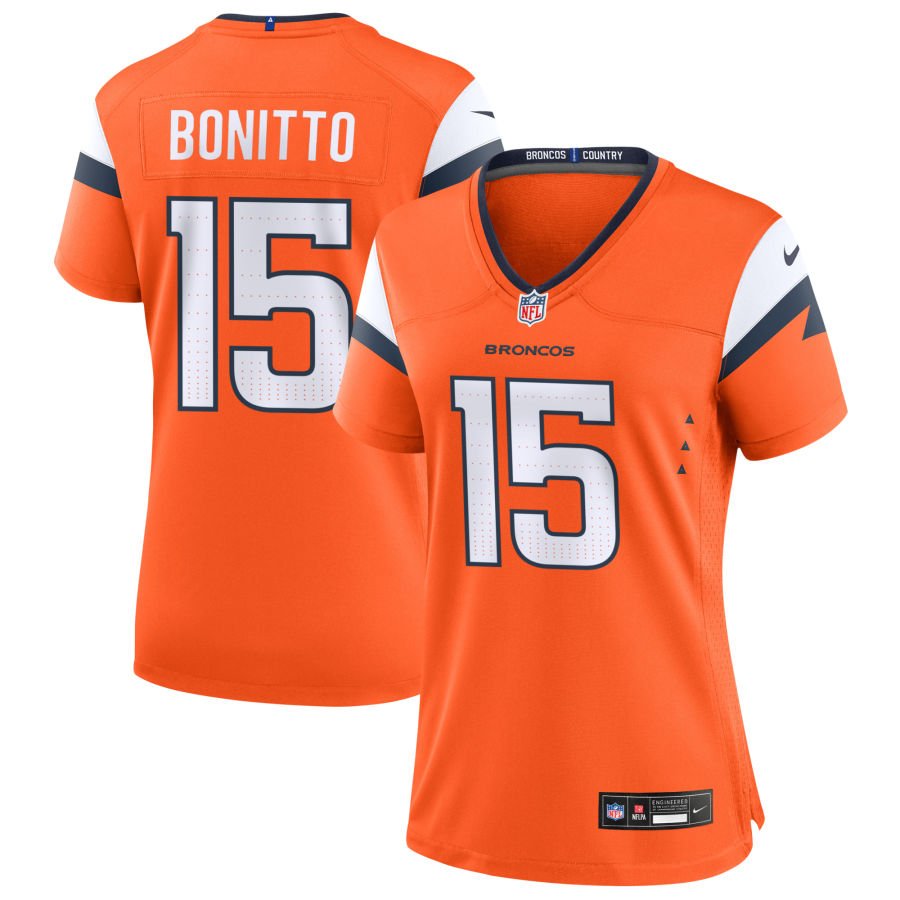 Nik Bonitto Women's Nike Orange Denver Broncos Team Custom Game Jersey