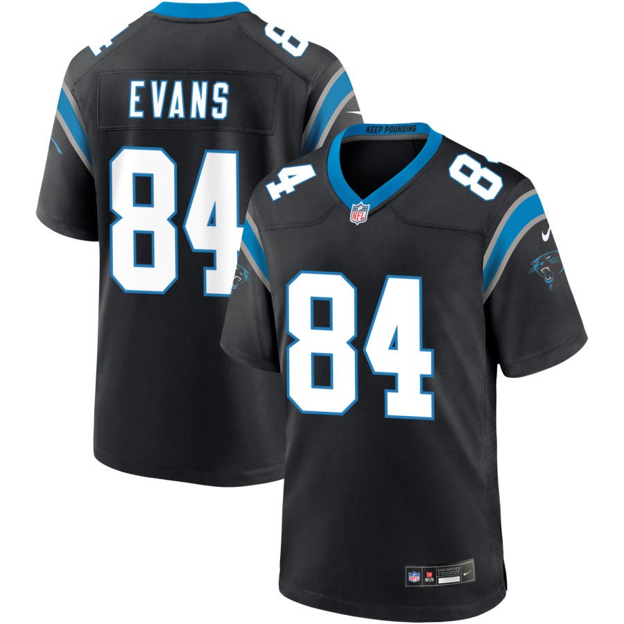 Mitchell Evans Men's Nike Black Carolina Panthers Custom Game Jersey