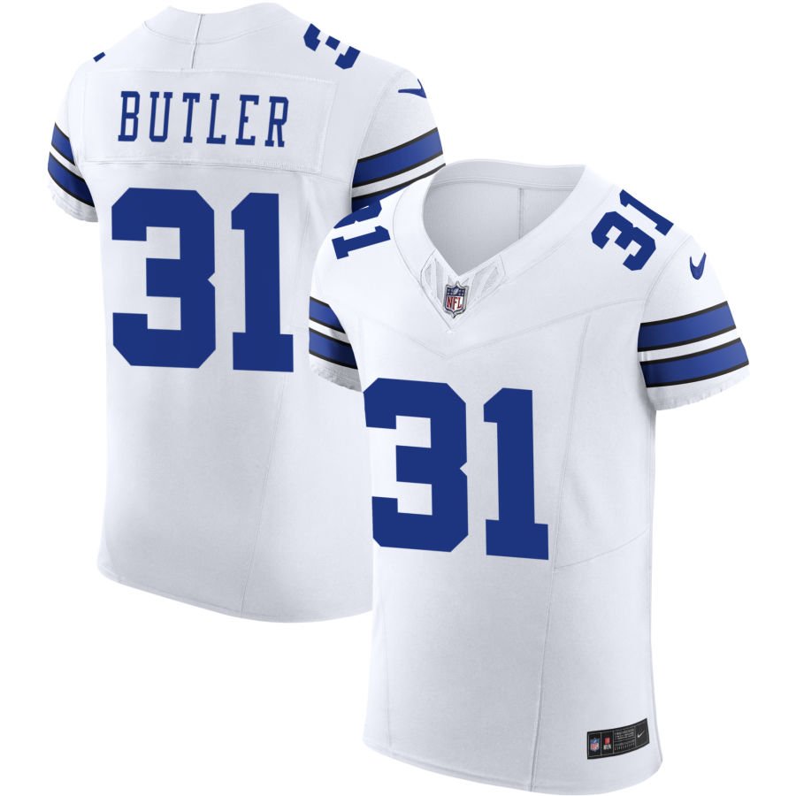 Josh Butler Men's Nike White Dallas Cowboys Vapor F.U.S.E. Elite Custom Jersey