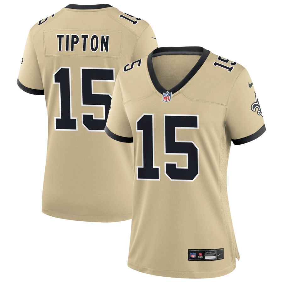 Mason Tipton Women's Nike  Gold New Orleans Saints Gameday Golds Alternate Custom Game Jersey