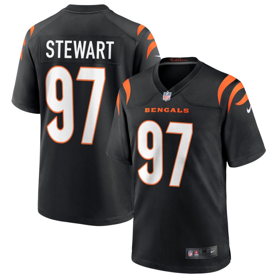 Shemar Stewart Men's Nike Black Cincinnati Bengals Game Custom Jersey