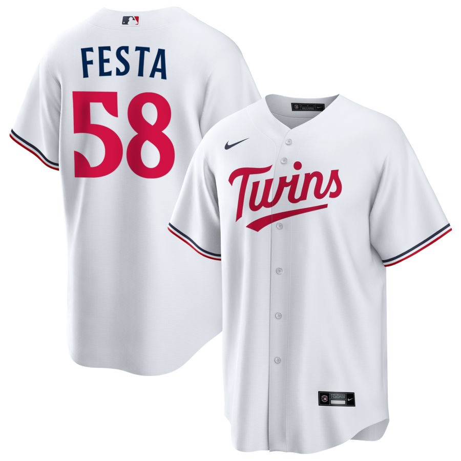 Luke Keaschall Men's Nike White Minnesota Twins Home Replica Custom Jersey