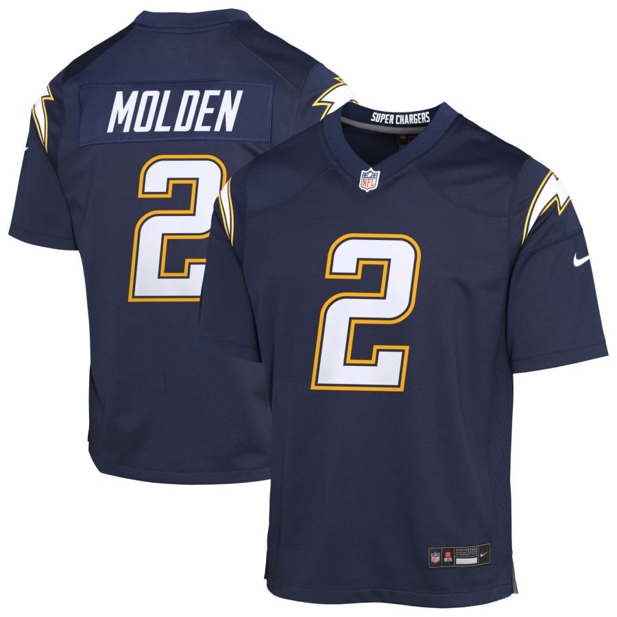 Elijah Molden Youth Nike Navy Los Angeles Chargers Alternate Super Chargers Game Custom Jersey
