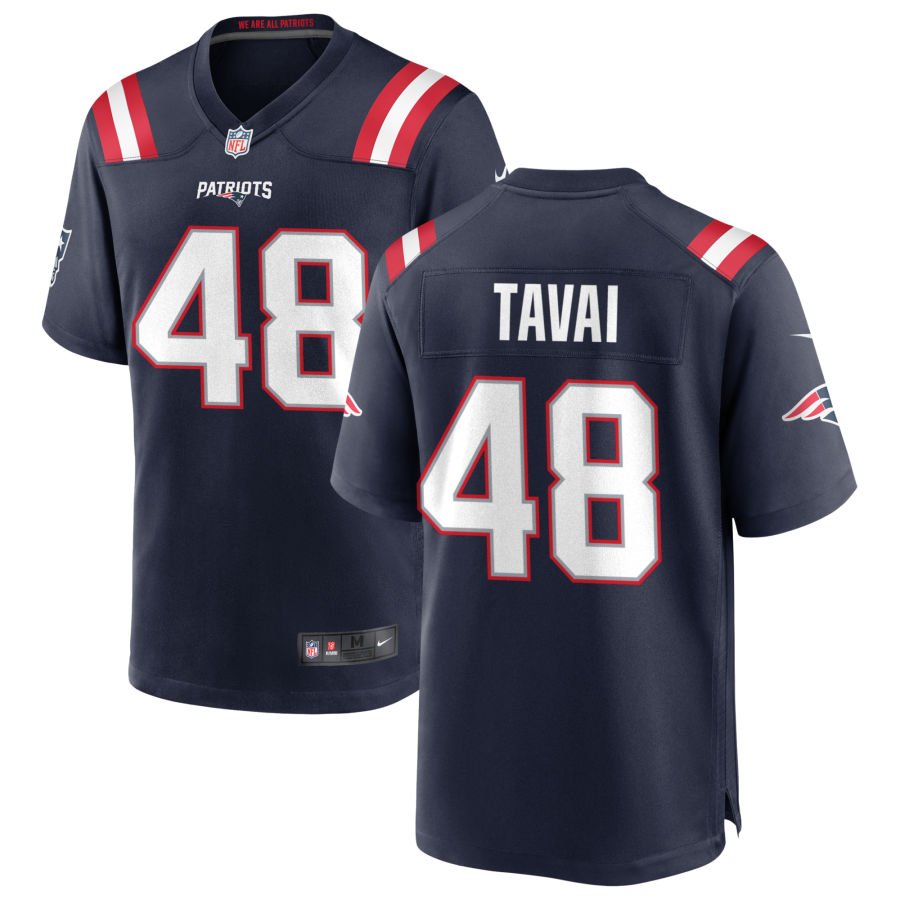 Jahlani Tavai Men's Nike New England Patriots Navy Custom Game Jersey