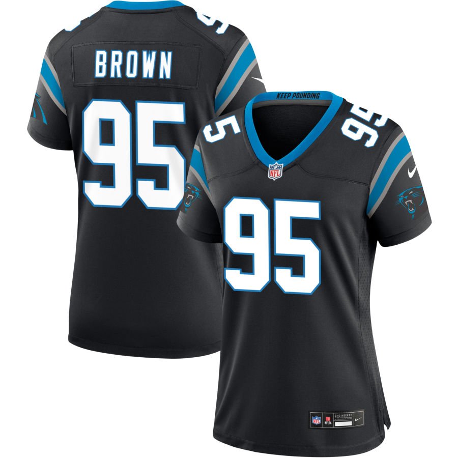 Derrick Brown Women's Nike Black Carolina Panthers Custom Game Jersey