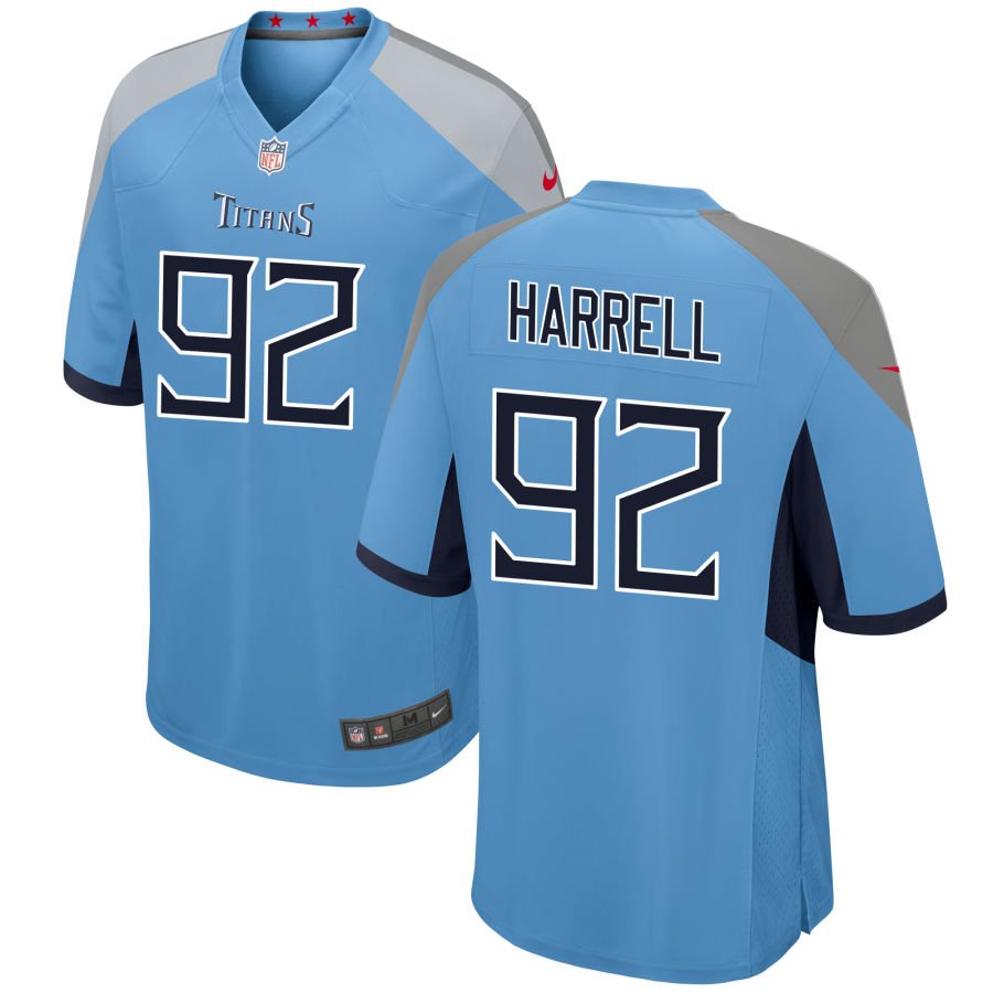 Jaylen Harrell Men's Nike Light Blue Tennessee Titans Alternate Custom Game Jersey