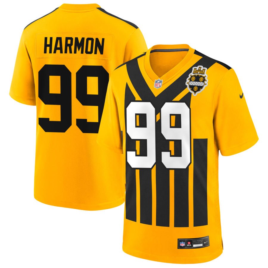 Derrick Harmon Men's Nike Gold Pittsburgh Steelers Alternate 1933 Throwback Game Custom Jersey