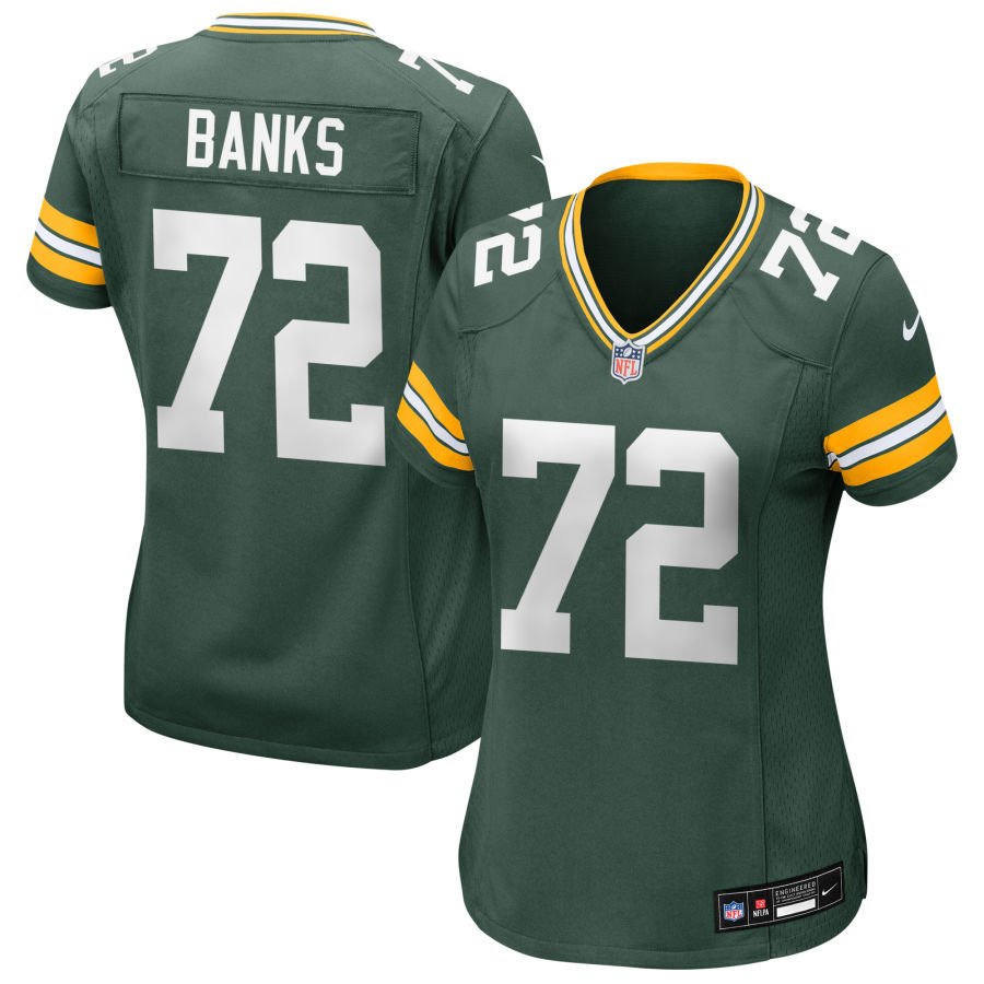 Brant Banks Women's Nike Green Green Bay Packers Custom Game Jersey