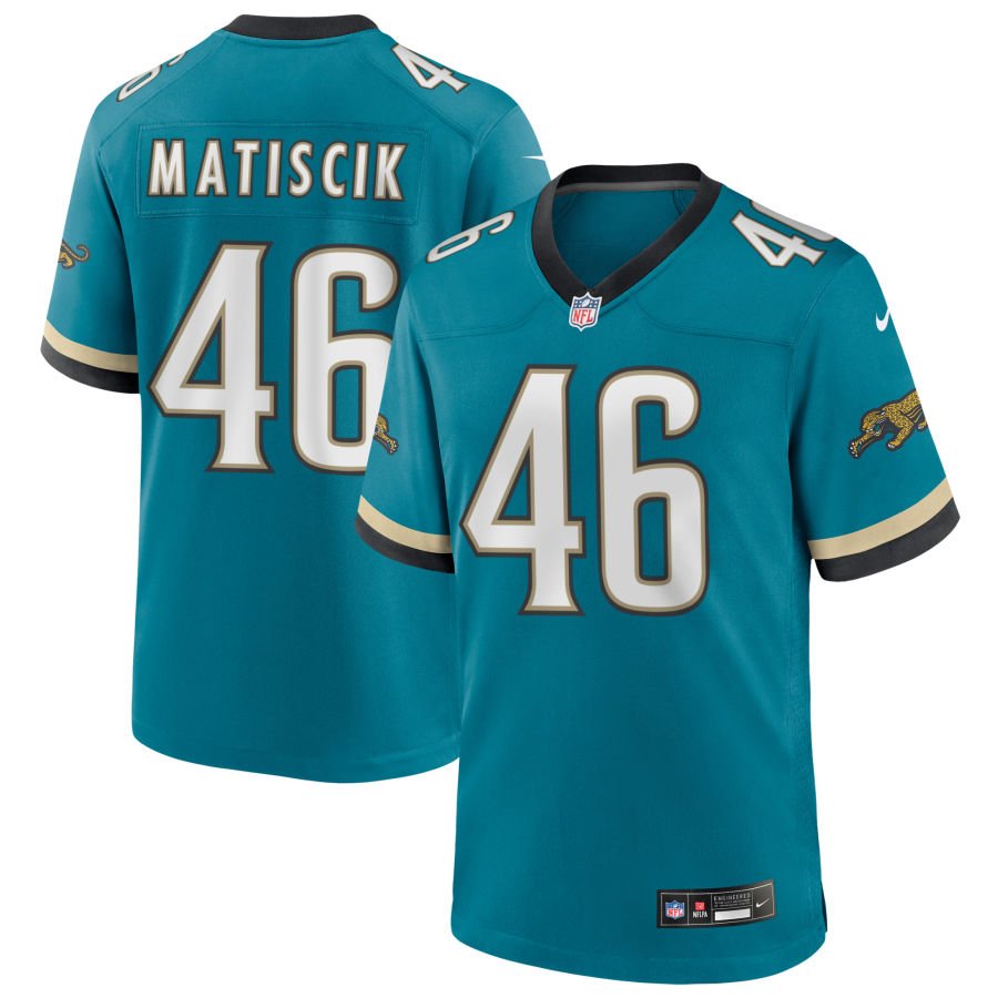 Ross Matiscik Men's Nike Teal Jacksonville Jaguars Prowler Throwback Custom Game Jersey