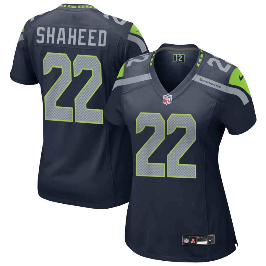 Rashid Shaheed Women's Nike College Navy Seattle Seahawks Custom Game Jersey