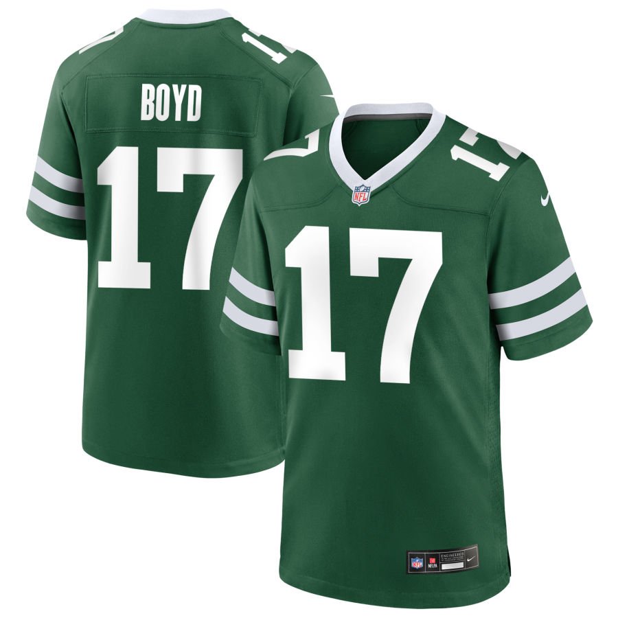 Kris Boyd Men's Nike  Legacy Green New York Jets Custom Game Jersey