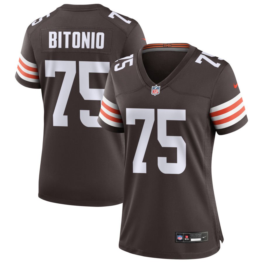 Joel Bitonio Women's Nike Cleveland Browns Brown Custom Game Jersey