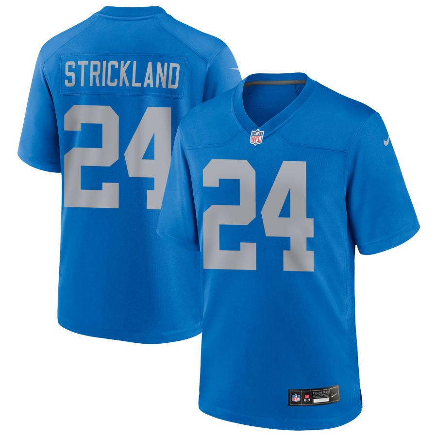 Loren Strickland Men's Nike Blue Detroit Lions Alternate Custom Game Jersey
