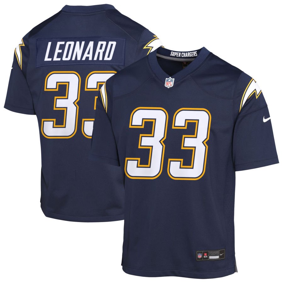 Deane Leonard Youth Nike Navy Los Angeles Chargers Alternate Super Chargers Game Custom Jersey