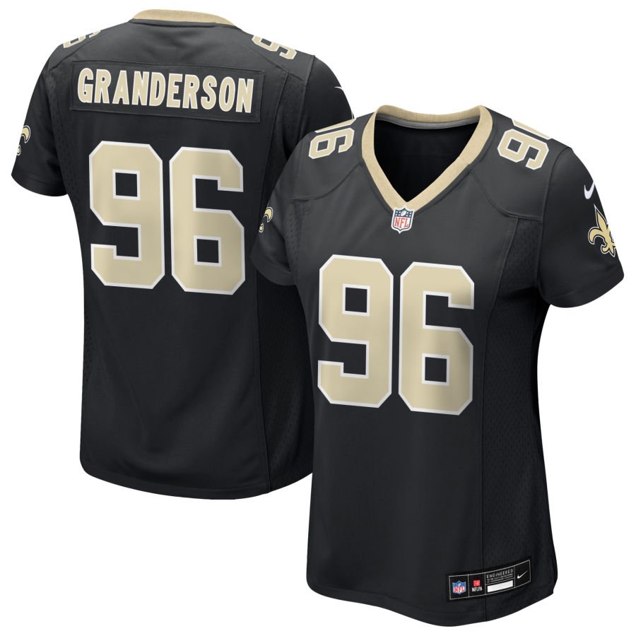 Carl Granderson Women's Nike Black New Orleans Saints Custom Game Jersey
