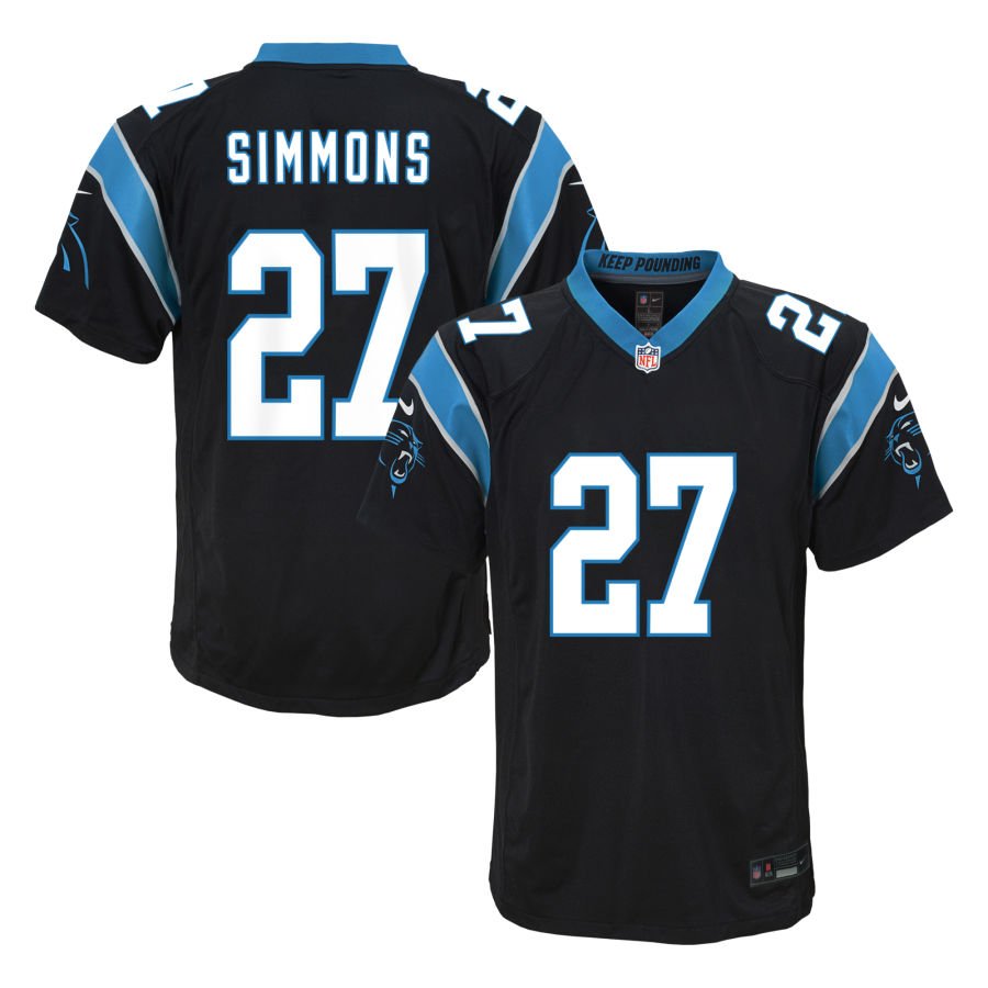 Trevis Gipson Sr Youth Nike  Black Carolina Panthers Custom Game Jersey