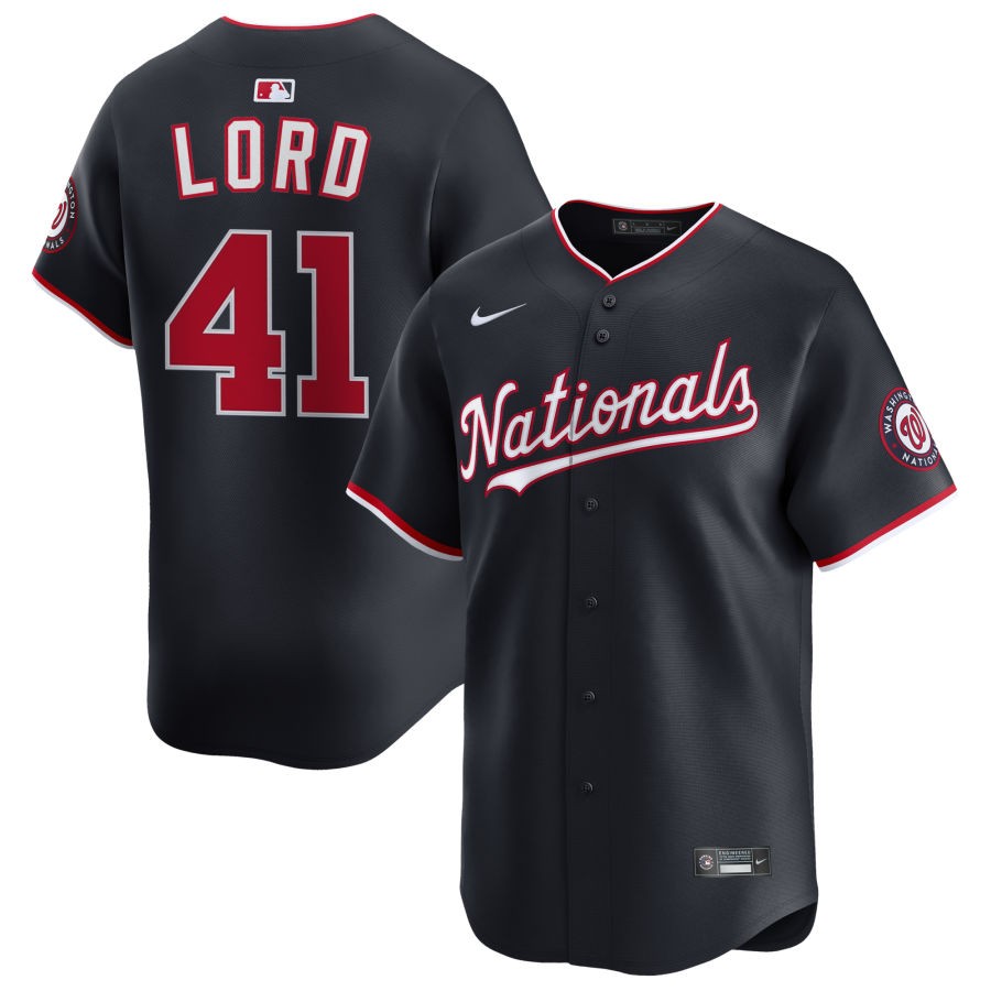 Ken Waldichuk Men's Nike Navy Washington Nationals Alternate Limited Custom Jersey