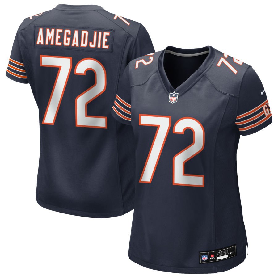 Kiran Amegadjie Women's Nike Navy Chicago Bears Custom Game Jersey