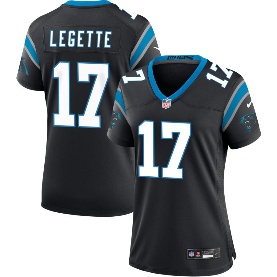 Xavier Legette Women's Nike Black Carolina Panthers Custom Game Jersey