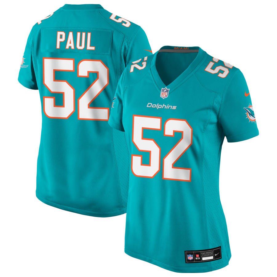 Patrick Paul Women's Nike Aqua Miami Dolphins Custom Game Jersey