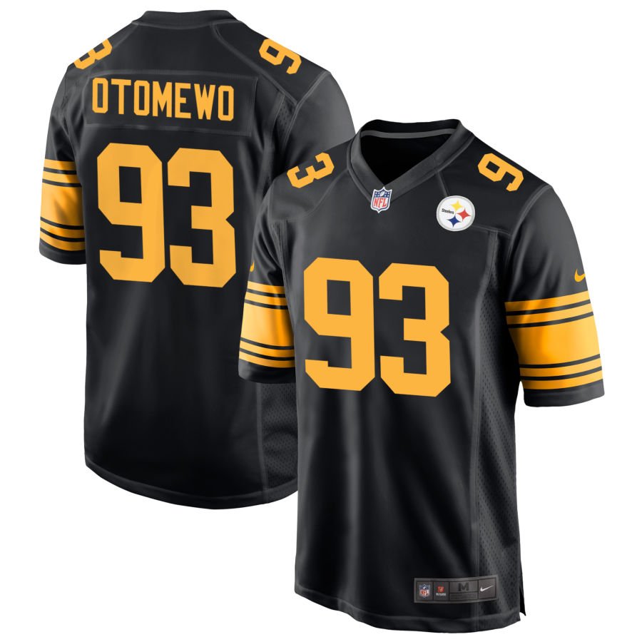 Esezi Otomewo Men's Nike  Black Pittsburgh Steelers Alternate Custom Game Jersey
