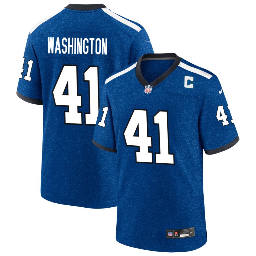 Trey Washington Men's Nike  Blue Indiana Nights Indianapolis Colts Alternate Custom Game Jersey
