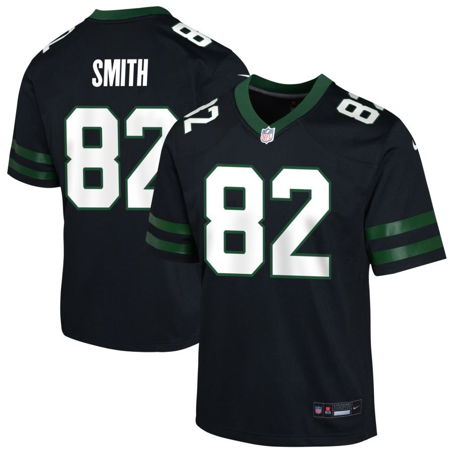 Arian Smith Youth Nike Black New York Jets Alternate Custom Game Jersey