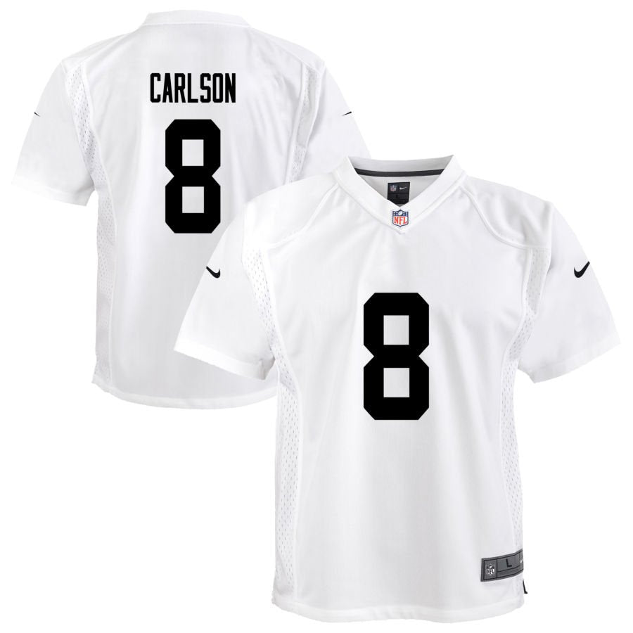 Daniel Carlson Youth Nike White Las Vegas Raiders Team Custom Game Jersey