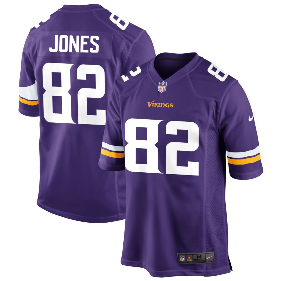 Jeshaun Jones Men's Nike Purple Minnesota Vikings Custom Game Jersey