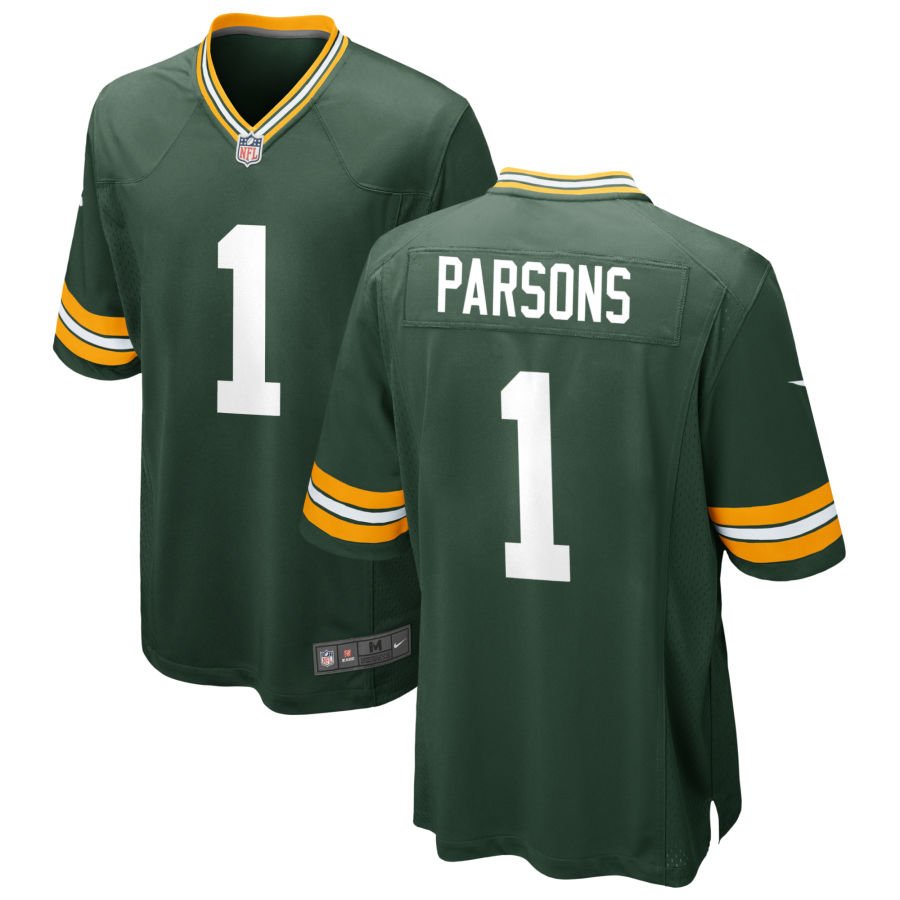 Micah Parsons Men's Nike Green Green Bay Packers Custom Game Jersey