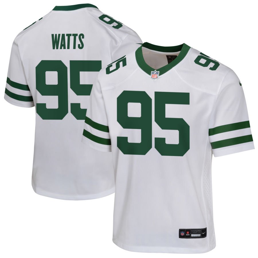 Eric Watts Youth Nike  Legacy White New York Jets Custom Game Jersey