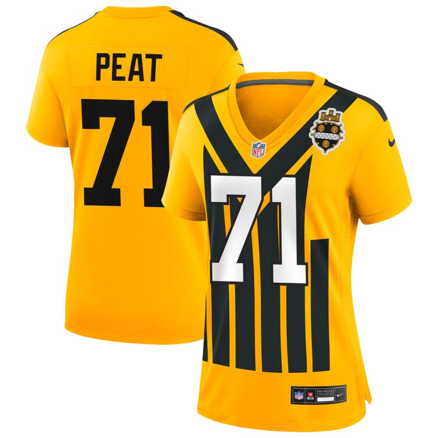 Andrus Peat Women's Nike Gold Pittsburgh Steelers Alternate 1933 Throwback Game Custom Jersey