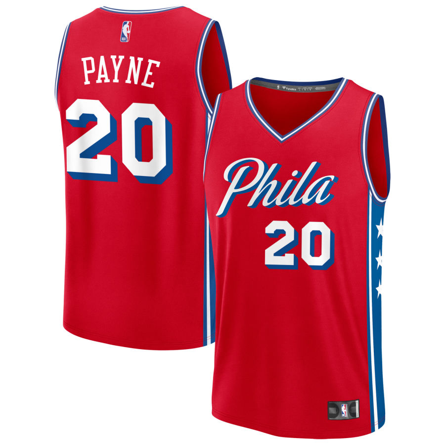 Cameron Payne Men's Fanatics  Red Philadelphia 76ers Fast Break Custom Jersey - Icon Edition