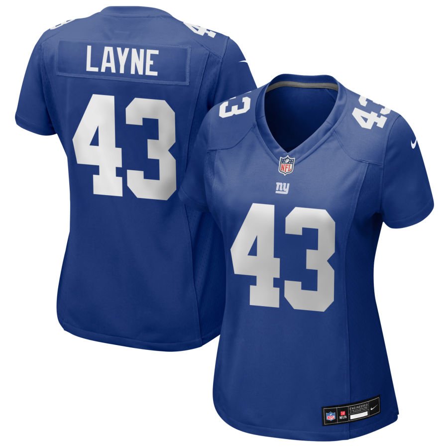 Raheem Layne Women's Nike Royal New York Giants Custom Jersey